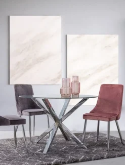 Outlet Bizzotto TAVOLO ROTONDO IN VETRO - MAY