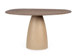 New Bizzotto TAVOLO STANLEY TOP RUSTIC BROWN 140