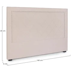 Clearance Bizzotto TESTIERA LETTO IN LEGNO NATURALE 160 - AHURA