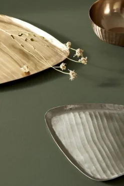 Discount Bizzotto VASSOIO DECORATIVO CHISEL ARGENTO 30X28